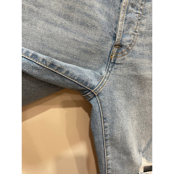 Levis Ribcage Straight Ankle Button Fly Distressed Cowgirl Grunge Womens Size 25 - Picture 5 of 15